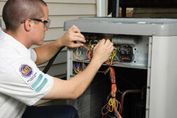 technician working on unit