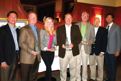 Gustave A. Larson Co. awarded its top supplier sales personnel in 2012 at a recent dinner. 