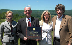 Rosemarie Ohar, OSHAâs New Hampshire area director; Ken DeCosta, head of health, safety, and environmental team at Hypertherm; Barbara Couch, vice president of corporate social responsibility at Hypertherm; and Dick Couch, CEO and founder of Hypertherm.