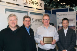 From left to right: Bret Riemenschneider, president, Midwest Mechanical Solutions; Dave Lucas, president, Seresco USA; Tom Bredesen, MMS founder; and Mark Muhlstein, MMS partner.