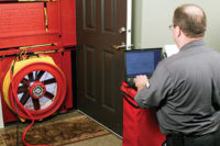 Blower door testing