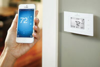 Wi-Fi-enabled thermostats allow homeowners to access and adjust their temperatures anywhere using a smartphone or tablet and take energy efficiency into their own hands. (Photo courtesy of White Rodgers)