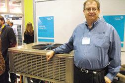 Bryan Rocky, director of residential product development, Johnson Controls at the AHR Expo.
