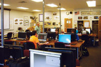 A newly renovated wing of the Finger Lakes Technical & Career Center, Stanley, New York, includes offices and conference rooms