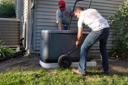 The Honeywell generator's premium aluminum enclosure is modeled to withstand winds up to 150 mph and has third party certification to NFPA standards allowing for installations as close as 18 inches from the home.