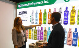 Maureen Beatty (left), executive vice president, National Refrigerants Inc., shares that the industry is looking into ways to make recovery of flammable refrigerants safer