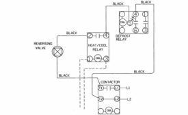 Partial diagram of heat pump electrical system