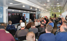 Young Supply Co. holds a training session for its customers in partnership with Rheem Mfg. Co. on its mobile demo trailer.