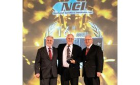 National Comfort Institute (NCI) Summit Conference. Ron Getzschman (center) of Getzschman Heating LLC, Fremont, Nebraska, received the Chairman’s Award for 2019. - The ACHR News