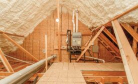 The Owen residence's attic insulation.