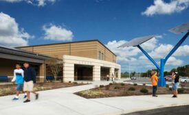 Students at Sandy Grove Middle School in Lumber Bridge, North Carolina, enjoy the heating and cooling provided by the school's geothermal system.