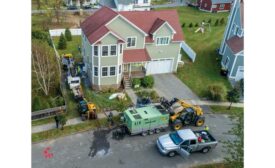 Dandelion Energy's geothermal ground loop installation.