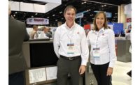 Heath Owens and Becky Kelly were happy to discuss Rheem’s new commercial and residential products on the show floor.