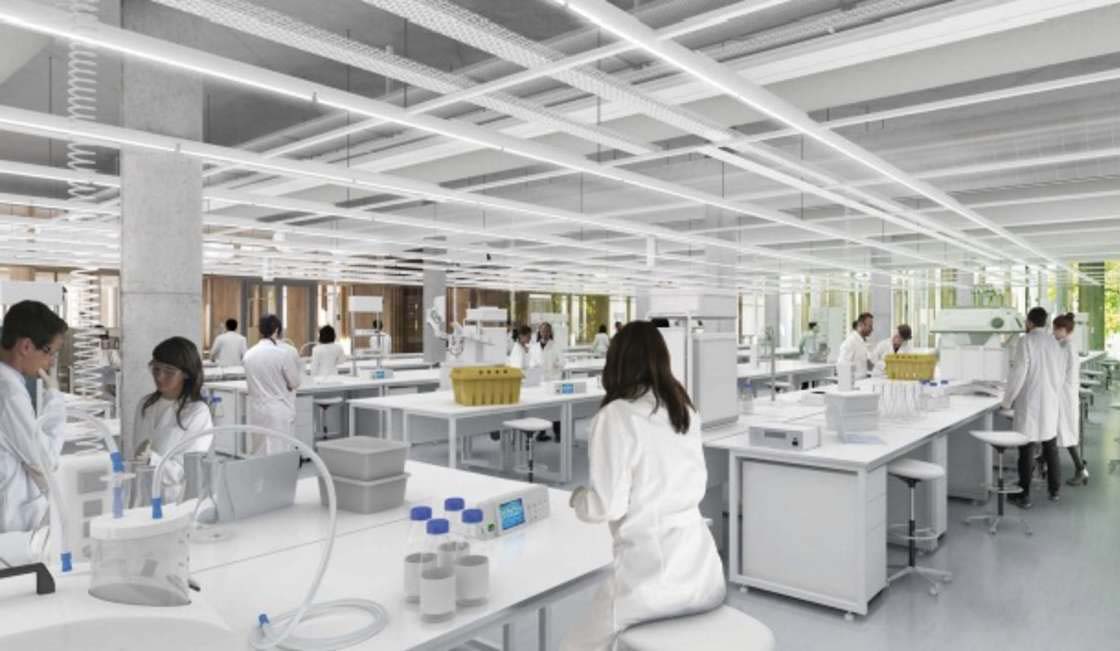 Scientists work at AstraZeneca’s global research center.