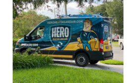 Hero Heating and Air Truck.