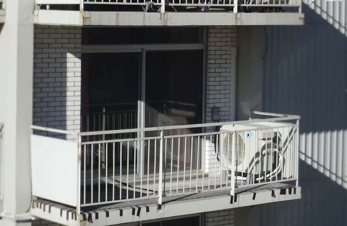 Ductless Mini-Split System on Balcony.
