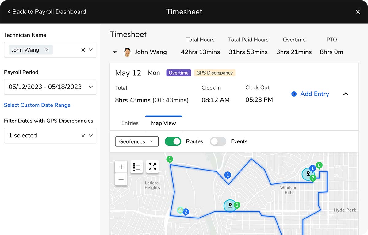 Fleet Pro Automated GPS Timesheet Integration.