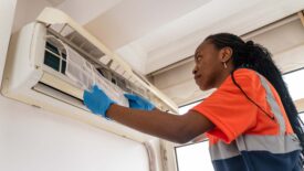 Woman Installing HVAC