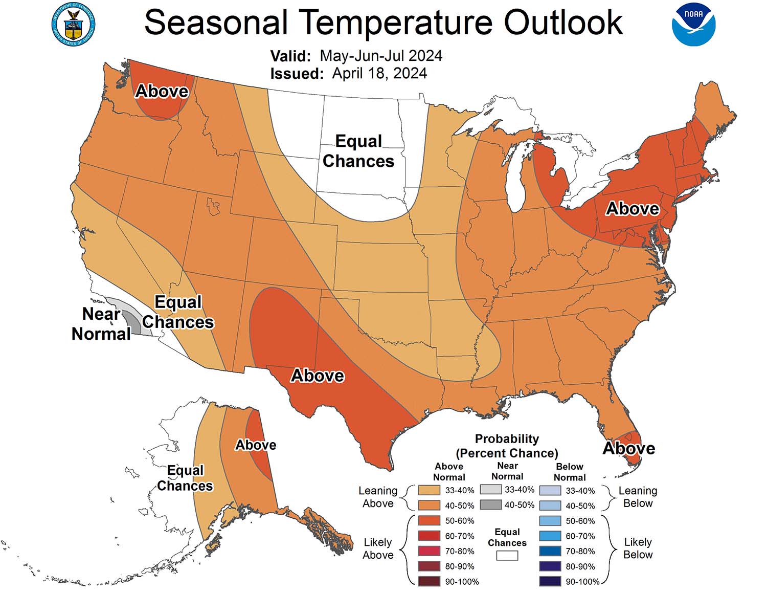 Seasonal Temperature Outlook Map.