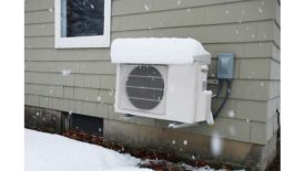 Heat Pump in Snow