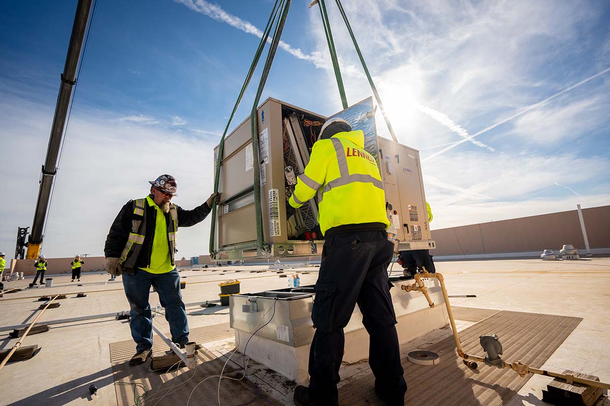 Lennox Rooftop Heat Pump Installation.