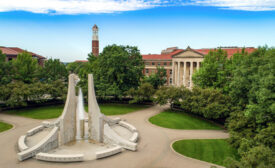 aerial view of Purdue University