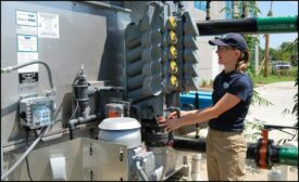 woman working on hvac