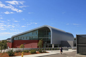 California university recreation center has curved top installed